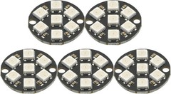 5Pcs WS2812B 7 Bits 5050 RGB LED Ring Lamp Light Integrated Drivers Arduino