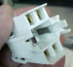 6 Leviton 10MM Compact Fluorescent Lampholders, Lamp Holders Socket G24Q3 GX24Q4