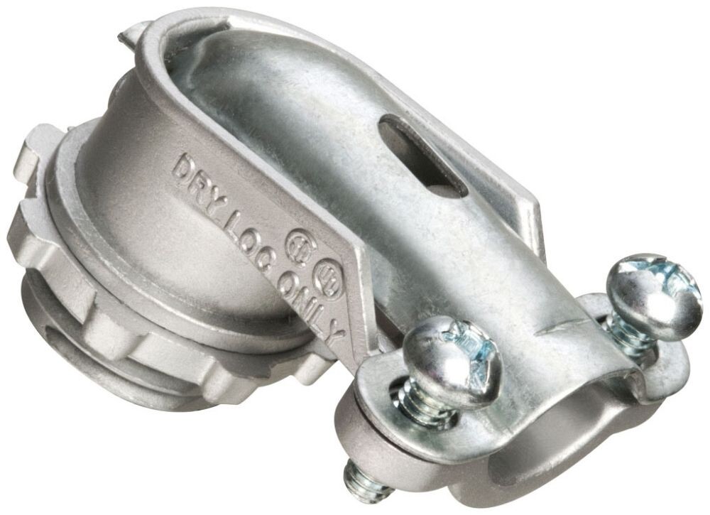 Arlington 852, 3/4″, 3/4″ Knockout, Die Cast, 90D, A/MC/Flex Connector, 1 pc