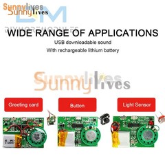 8M Recordable Sound Module MP3 Music Voice Player Board for Greeting Card DIY