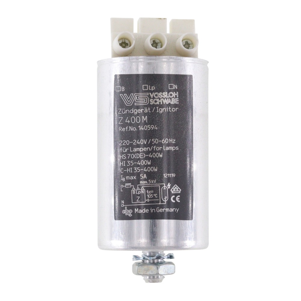 VOSSLOH-SCHWABE 140594 Z400M HID LAMP MH/HPS IGNITOR, 220-240V, 35-400W