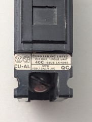 lot of 2-Westinghouse QC QUICKLAG C, Circuit Breaker,1 Pole, 120/240, 40C, 20A