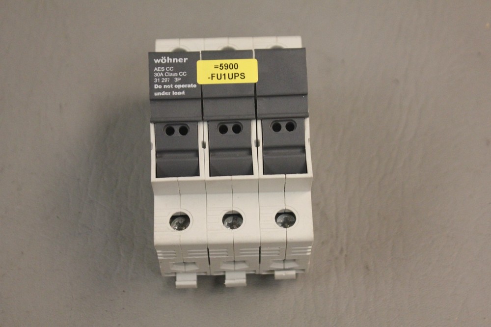 WOHNER AES CC 30A CLASS CC 31 297 3P FUSE HOLDER