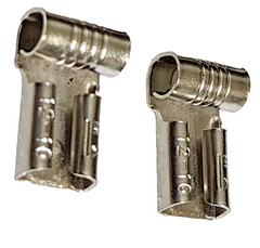 (Pack 6) 12-10 AWG Non-Insulated Female Flag Terminals – 0.250″ Tab