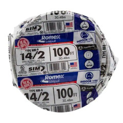 Southwire Solid Romex SIMpull CU NM-B W/G Wire 100-Ft 14/2