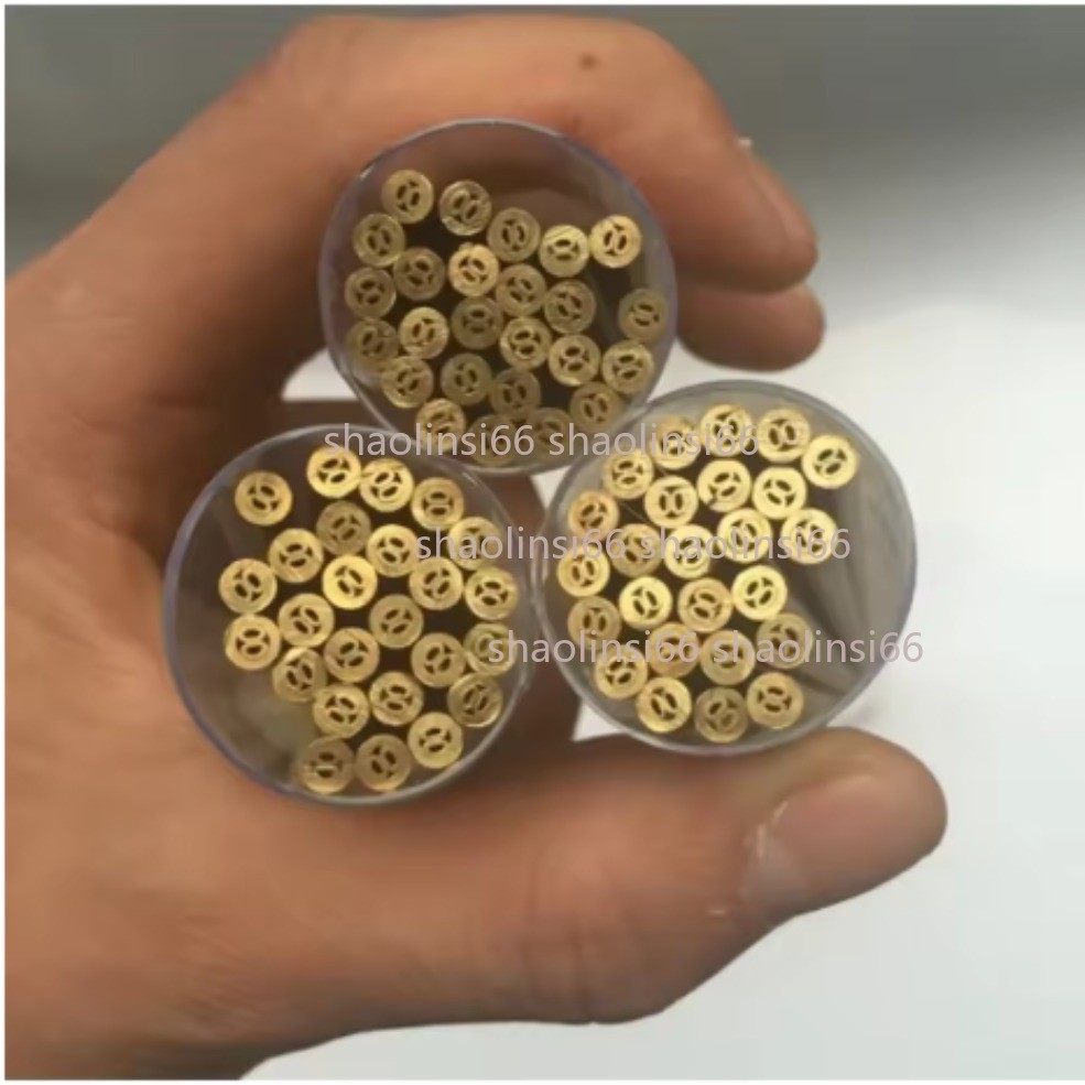 EDM Drilling Machine Brass Electrode Tube Multihole 4 Holes 1.0-3.0mm x 400mm