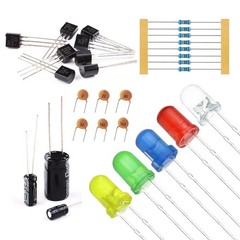 Electronic Component Kit 1390 Pcs LED Diodes Resistors Capacitors Transistors