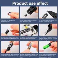 100Pcs Splicer Fiber Optic Connector For SC-APC SC-UPC FTTH Embedded Leather