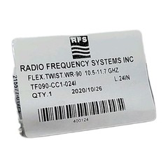 RFS TF090-CC1-024I TwistFlex Flexible Waveguide WR-90 10.5-11.7 GHz 24″ w/ HW