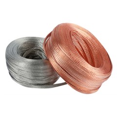 1-120mm² Flat Pure Copper/Tinned Braid Cable Bare Copper Braid Wire Ground Lead
