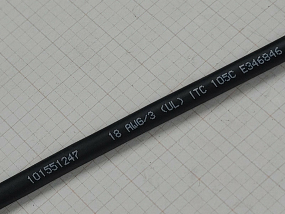 EIS Wire & Cable 18/3C Instrumentation/Control Tray Cable PLTC ITC Black /50ft