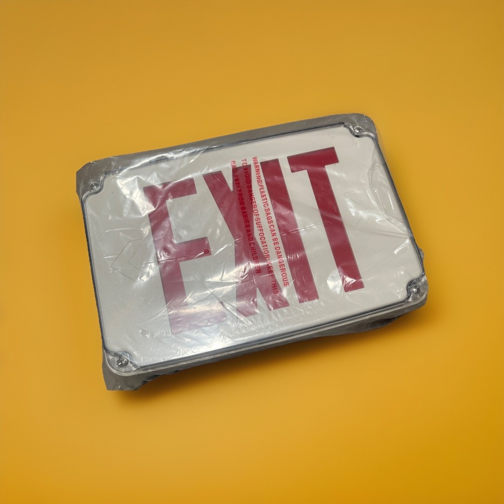 🔥Cooper Sure-Lites LPXW61RWH Outdoor LED Exit Sign 120/277V AC ~ 1 Unit🔥