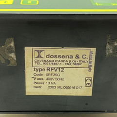 Dossena & C. Automatic Power Factor Regulator Type RFV12 Correction / 400V 50Hz