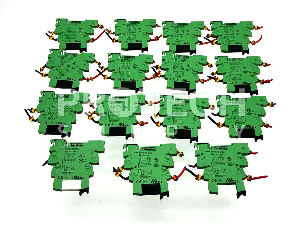 (Lot of 15) Phoenix Contact PLC-BPT-5DC/1/ACT Relay Socket Base with WARRANTY
