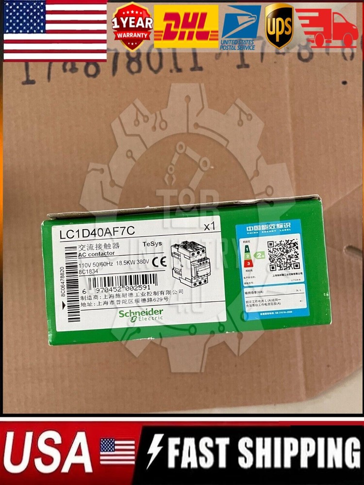 SCHNEIDER ELECTRIC LC1D40AF7C LC1D40AF7 CONTACTOR 110V FAST FREE SHIPPING!