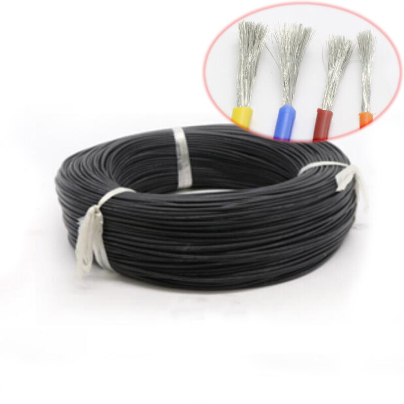 2~30AWG Black HIGH TEMP Super Flexible Silicone Wire Electronic Cable Tin Copper