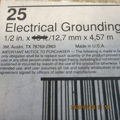 1/2″ Grounding Cable Scotch 3M Braided 11 feet long Tinned Copper
