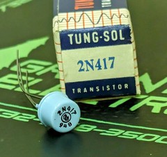 2N417 – TUNG-SOL – Germanium Transistor – Oscillator, Mixer for AM Radio,, Mediu