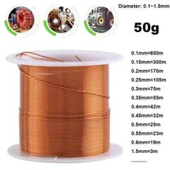 50g 0.1~1.5mm Cable Copperr Wire Magnet Wire copperr lacquer wire Enameled