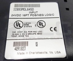GE FANUC IC693MDL645D INPUT MODULE 7.5MA 24VDC 16PT, 1C693MDL645