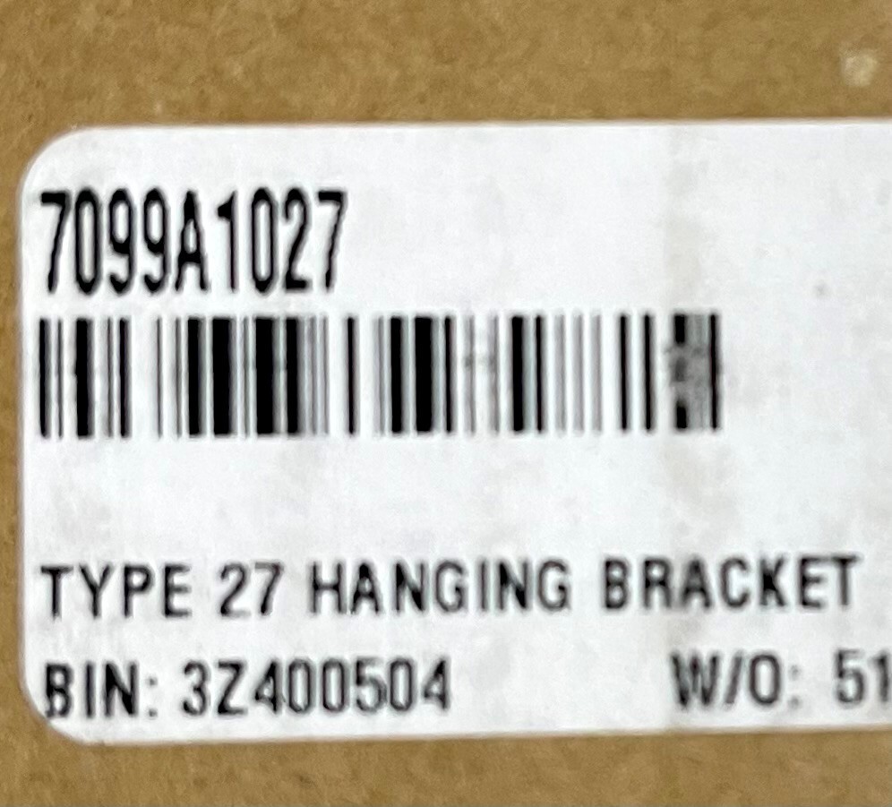 ETC 7099A1027 Type 27 Hanging Bracket Center single term hanger Set of 2 Black