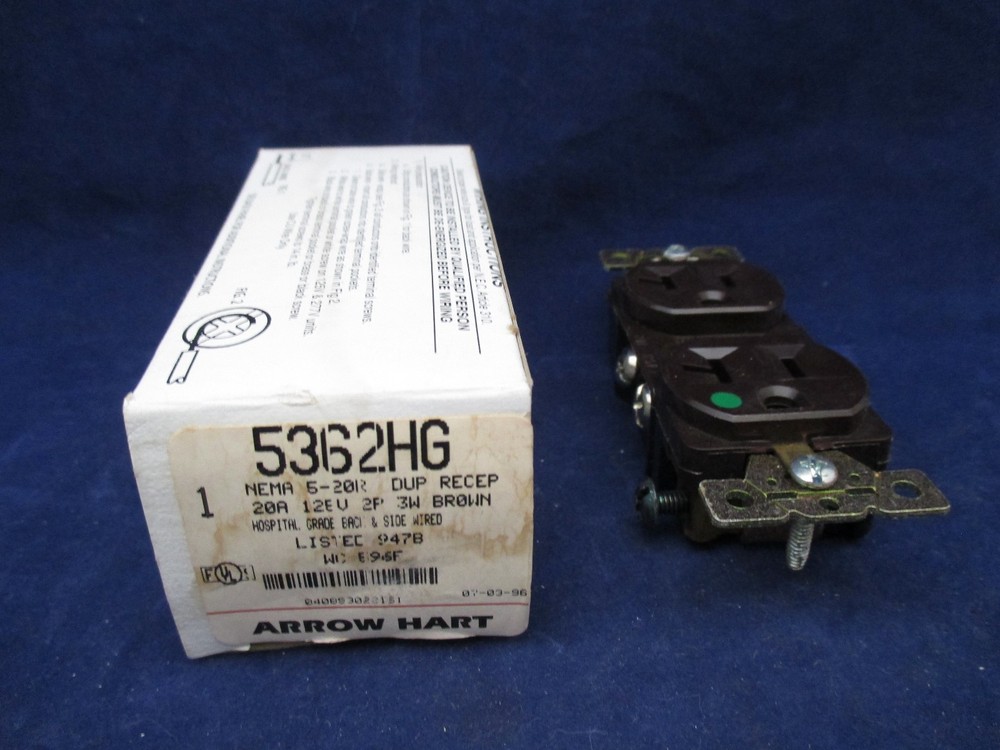 Arrow Hart 5362HG Duplex Receptacle new
