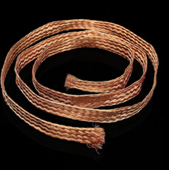 20ft 6mm Flat Copper Braid Cable Bare Copper Braid Wire Ground Lead