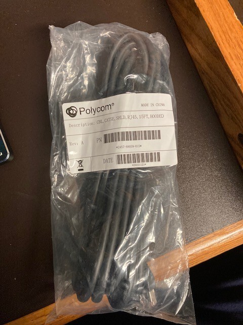 Polycom Cable CAT5E Shielded RJ45 15 ft PN 2457 88039 015 NEW 17977