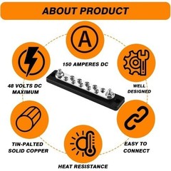 Common Busbar Power Distribution Block Battery Terminal Block Car Ma Size: 10P