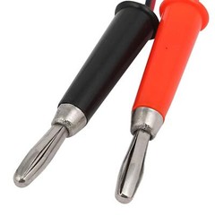 2Pcs Banana Connector Cable Jumper Silicone Hook Wire Test Leads 1m Length