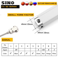 Small Linear Calibration SINO KA500 Slim Encoder For Lathe Is Suitable