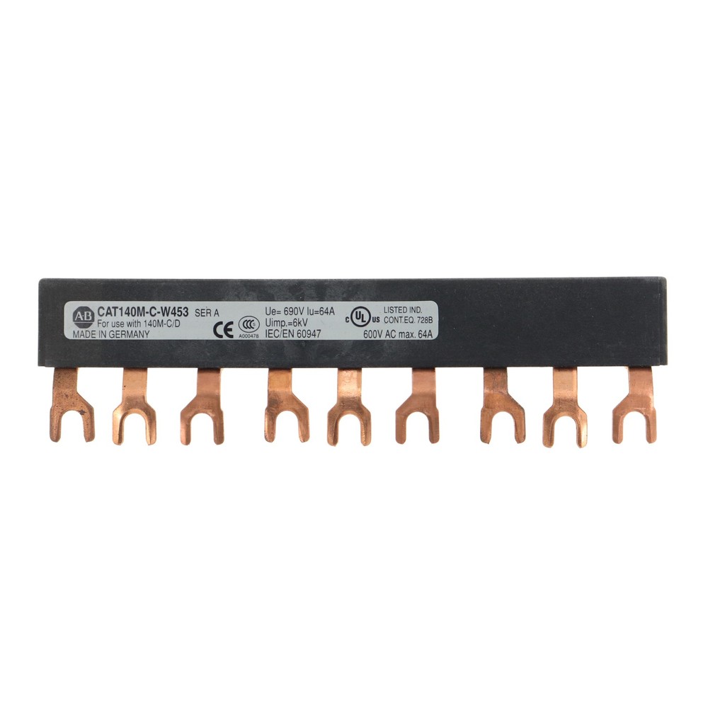 ALLEN-BRADLEY 140M-C-W453N COMPACT BUSBAR, 600V, 3-PHASE, 64A