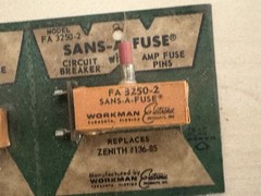 Sans-A-Fuse FA 3250-2 Circuit Breakers NOS! 6 pieces – Replaces Zenith 136-85