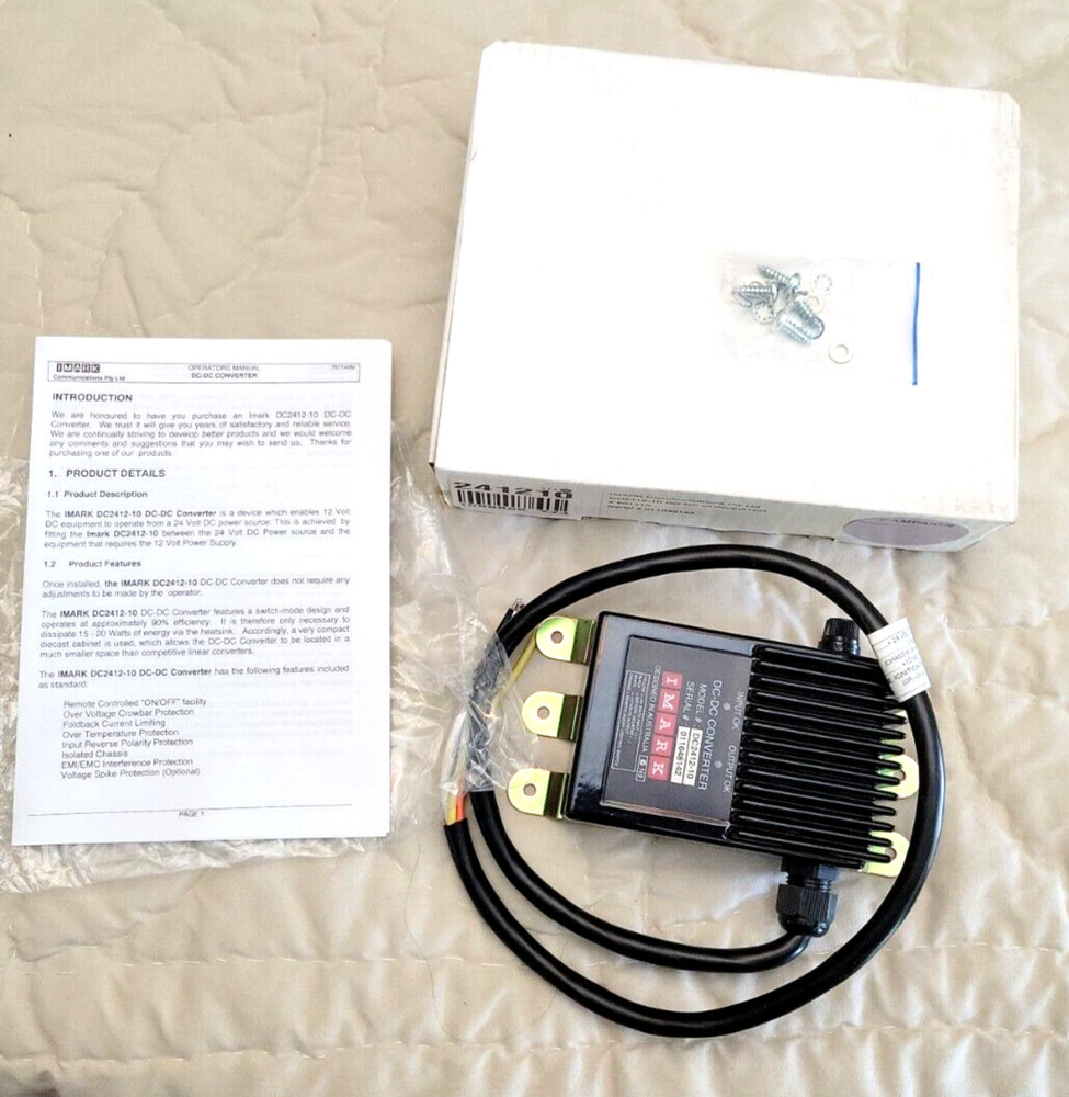 DC-DC Converter 24vdc IN 12vdc OUT DC2412-10 24V to 12V DC 10Amp NIB New in Box
