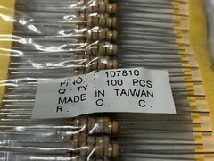 Package of 100 Part Number 107810 2 Mega Ohm Resistors Factory Sealed Taiwan