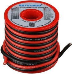 14 Gauge Silicone Wire Spool Red and Black Each 20Ft 2 Separate Wires Flexible 1