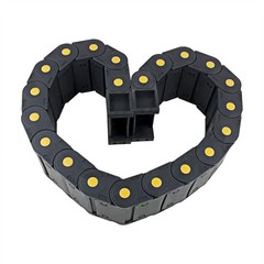 R55 25mm x 77mm Plastic Cable Wires Carrier Drag Chain 1M Black