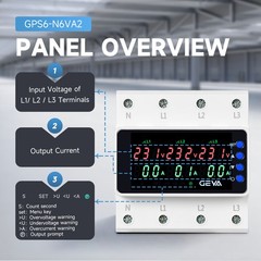 GEYA Digital Display Voltage Current Protect Device 4P 63/100A 220V Three Phase