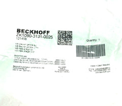 Beckhoff ZK1090-3131-0025 EtherCAT Double Ended Cordset M8 Male to M8 Male 2.5m