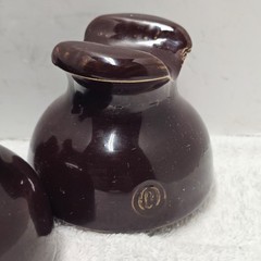 Set of 3 OB Ohio Brass Brown Ceramic Telephone Pole Insulator Caps