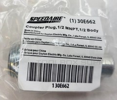 LOT OF 5 NEW SEALED SPEEDAIRE 30E662 COUPLER PLUG 1/2 MNPT 1/2 BODY