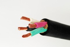 44000 4/4 Wire Cord SOOW , Rubber Coated, 4 Gauge, 4 Conductor, 600V PER/FOOT