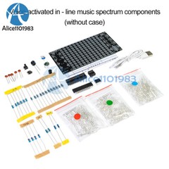 LED Music Spectrum DIY Kit Voice Control Dynamic Dot Matrix Spectrum Screen 5V
