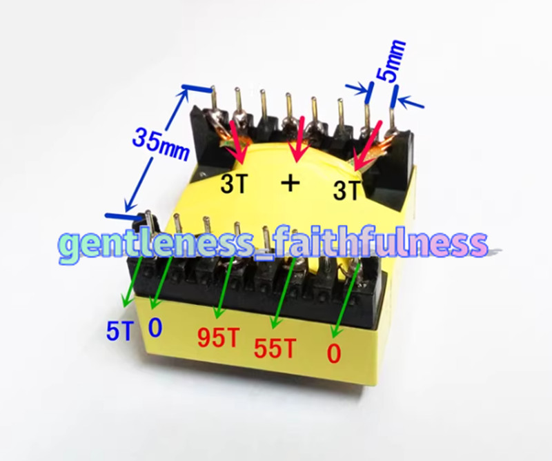 1XEC42-20 800W High Frequency Transformer Pure Copper Winding for Inverter Boost