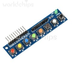 8 Independent Key Button Module With LED Indicator Keyboard Module For Arduino