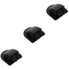 3 Count Waterproof Cable Gland Solar Double Entry Black Dual Hole