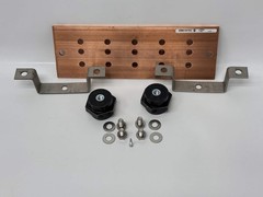 nVent ERICO EGBA14412CC Copper Grounding Busbar With Insulators and Brackets