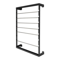 Black Heavy Duty Cable Reel Holder and Dispenser With 6 Stainless Steel Rods