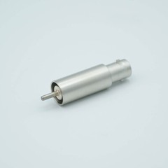 SHV-5 Coaxial Feedthrough, 1 Pin, Grounded Shield, 0.495″ Dia SS Weld Adapter