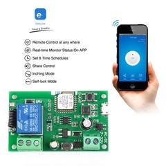 2/4PC Self-locking Sonoff WiFi Wireless Smart Switch Relay Module 7V-32V US